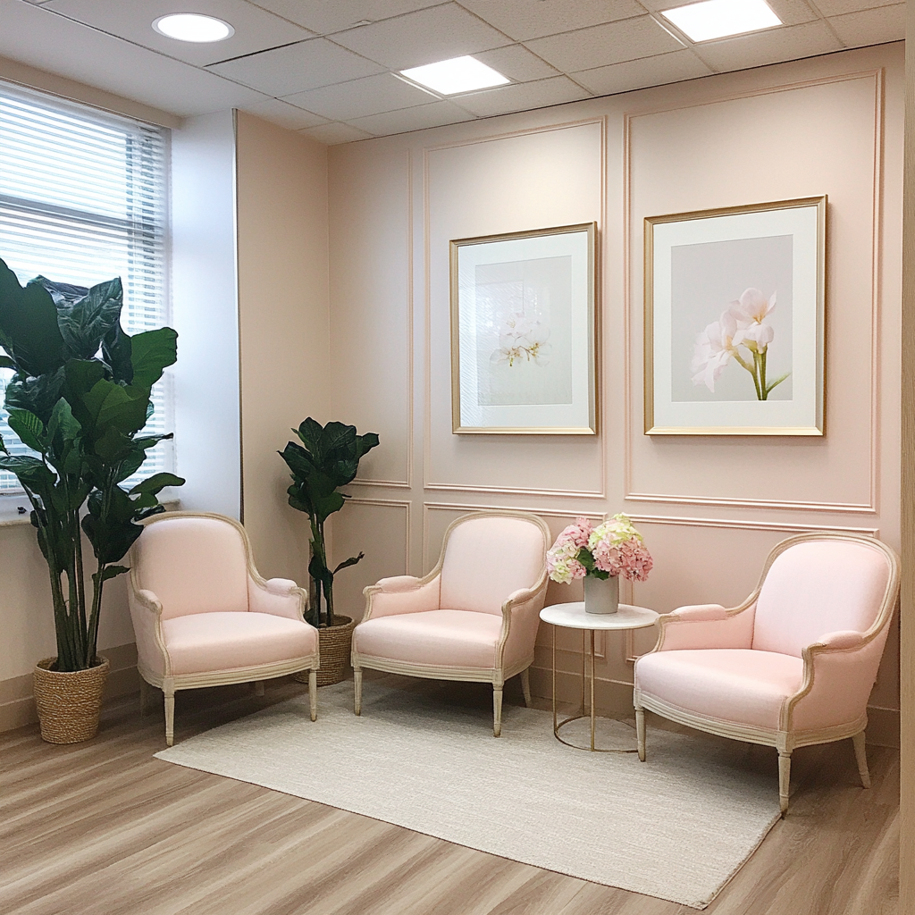 El interior de una consulta de ginecología y obstetricia | Fuente: Midjourney