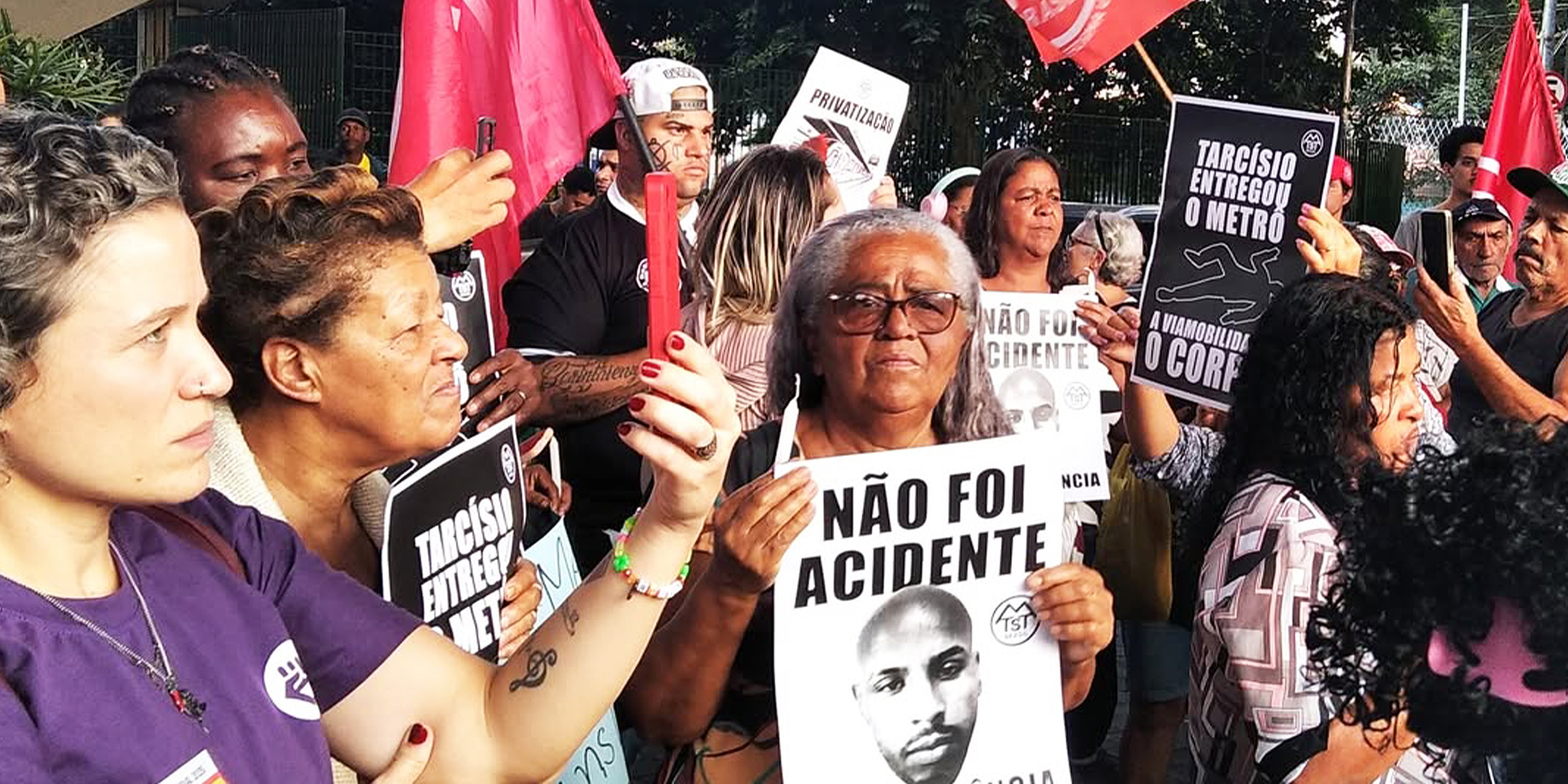 Protestas tras el accidente. | Foto: instagram.com/midianinja