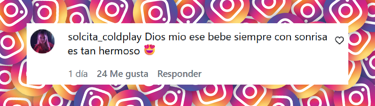 Comentario de una usuaria sobre las fotografías de Faustino, el bebé de Eva Bargiela y Gianluca Simeone | Fuente: Instagram/evabargiela