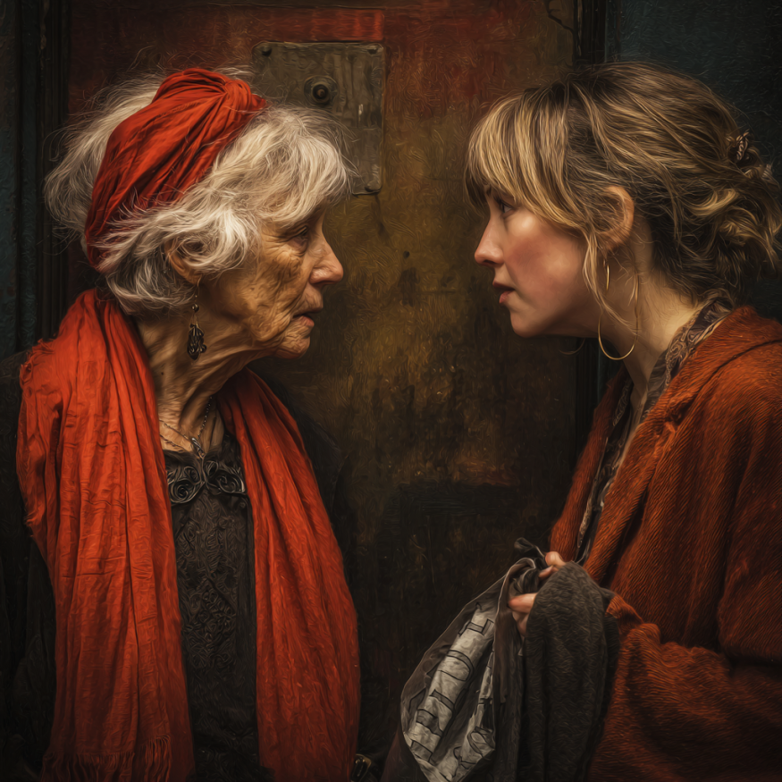 Dos mujeres hablando | Fuente: Midjourney