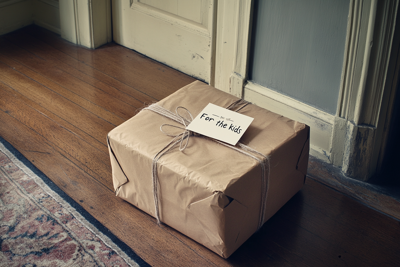 Una caja en el suelo | Fuente: Midjourney