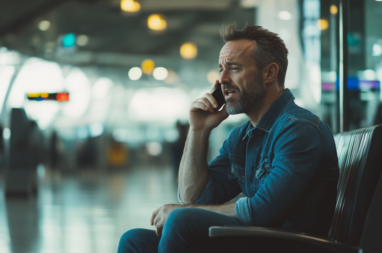 Un hombre hablando por teléfono | Fuente: Midjourney