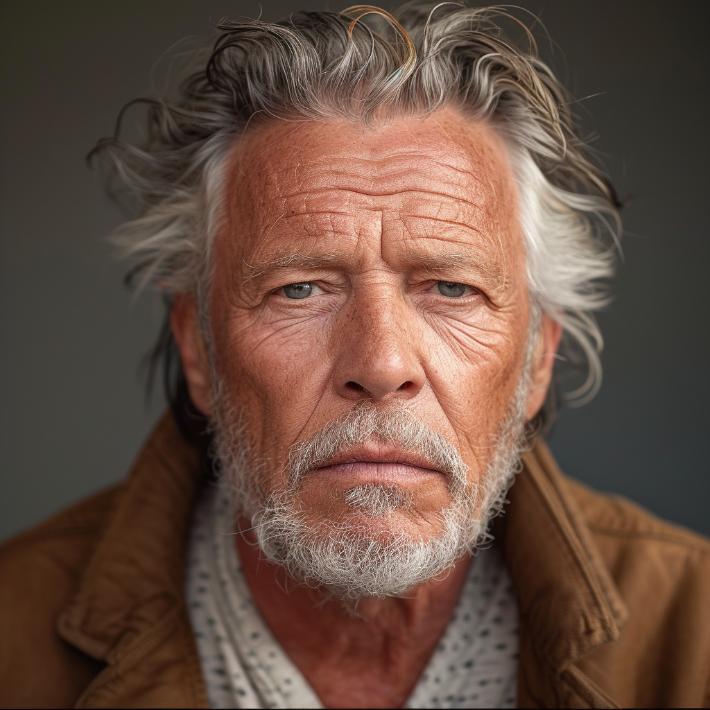 Imagen generada por IA de Mickey Rourke | Fuente: Midjourney