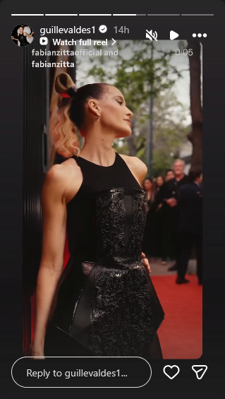 Guillermina Valdés en la alfombra roja de la gala de CARAS Moda | Fuente: Instagram Stories/guillevaldes1