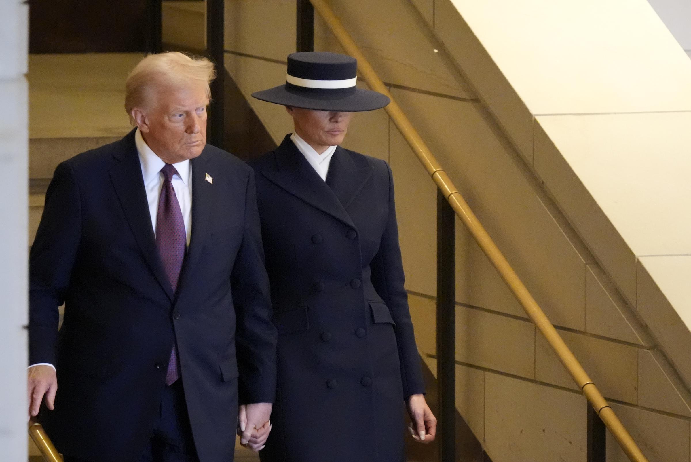 Donald y Melania Trump en la segunda toma de posesión de Donald. | Fuente: Getty Images