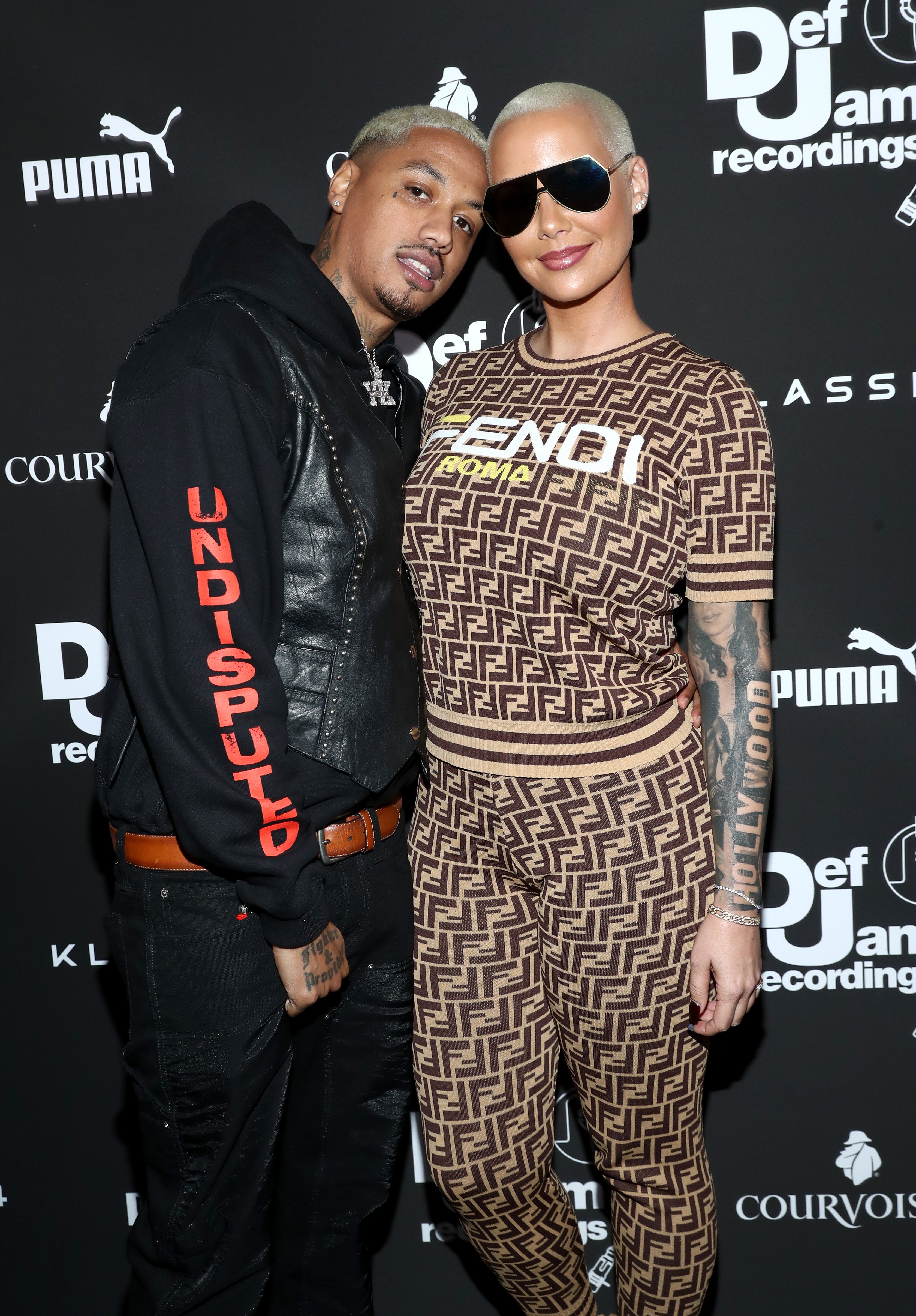 Alexander Edwards y Amber Rose asisten a la fiesta Def Jam Pre-Grammy 2019 en Catch LA el 08 de febrero de 2019 en West Hollywood, California | Fuente: Getty Images