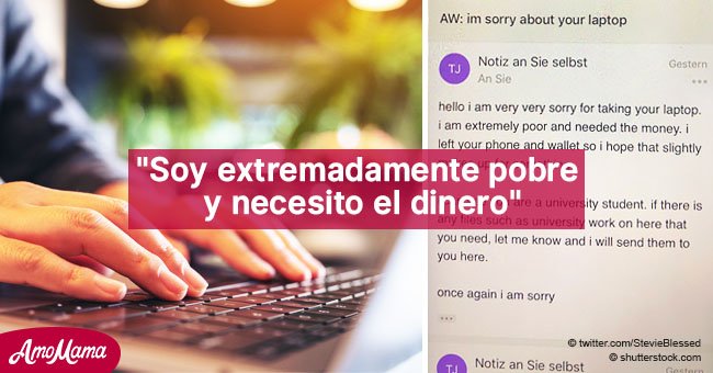 Extraña carta de disculpa que un estudiante recibió del hombre que le robó su computadora portátil