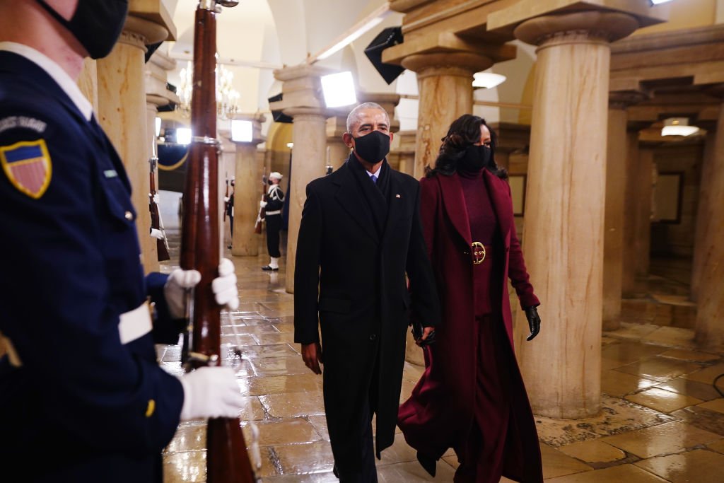 Barack Obama, y Michelle Obama el 20 de enero de 2021 en Washington, DC. | Foto: Getty Images