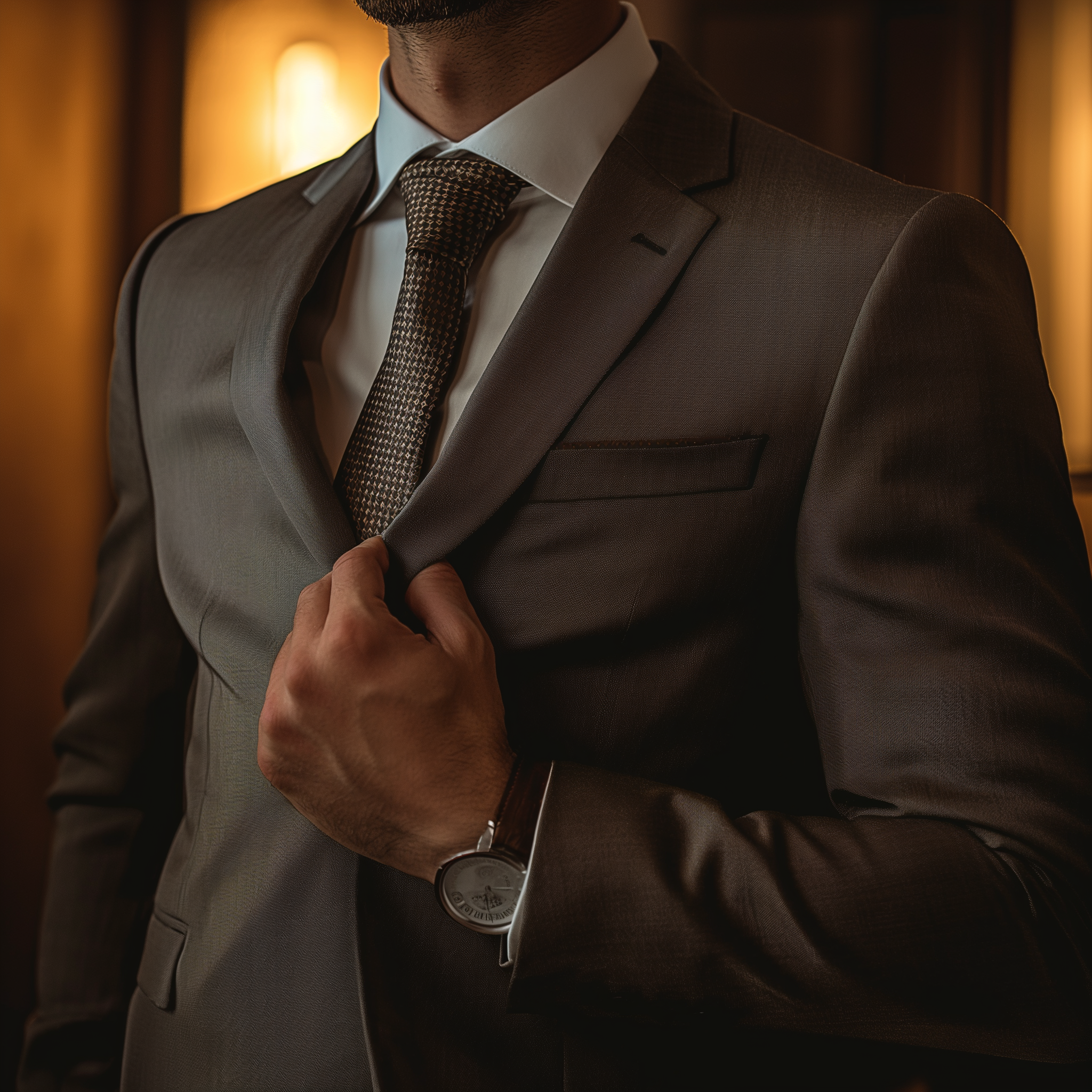 Un hombre con traje | Fuente: Midjourney