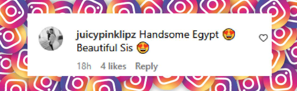 Reacción de un fan a las fotos recientes de Alicia Keys y su hijo Egypt, de un post fechado el 15 de julio de 2025: "Guapo Egypt😍 Hermosa hermana😍" | Fuente: Instagram/aliciakeys