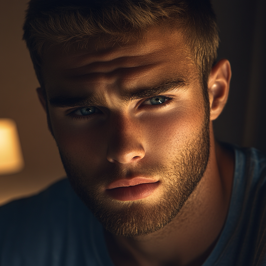 Un uomo gentile che fissa una persona Fonte: Midjourney