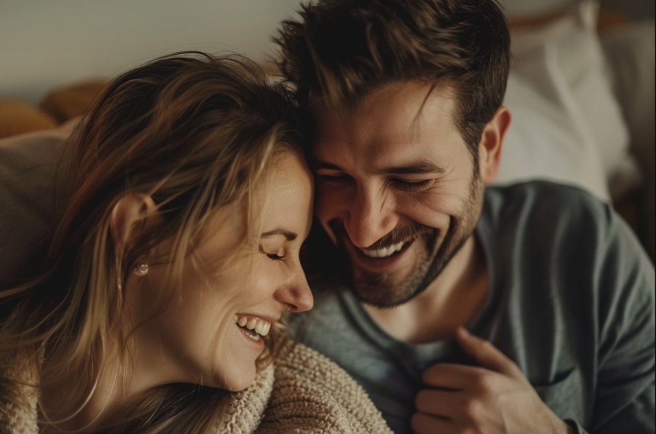 Una pareja feliz | Fuente: Midjourney