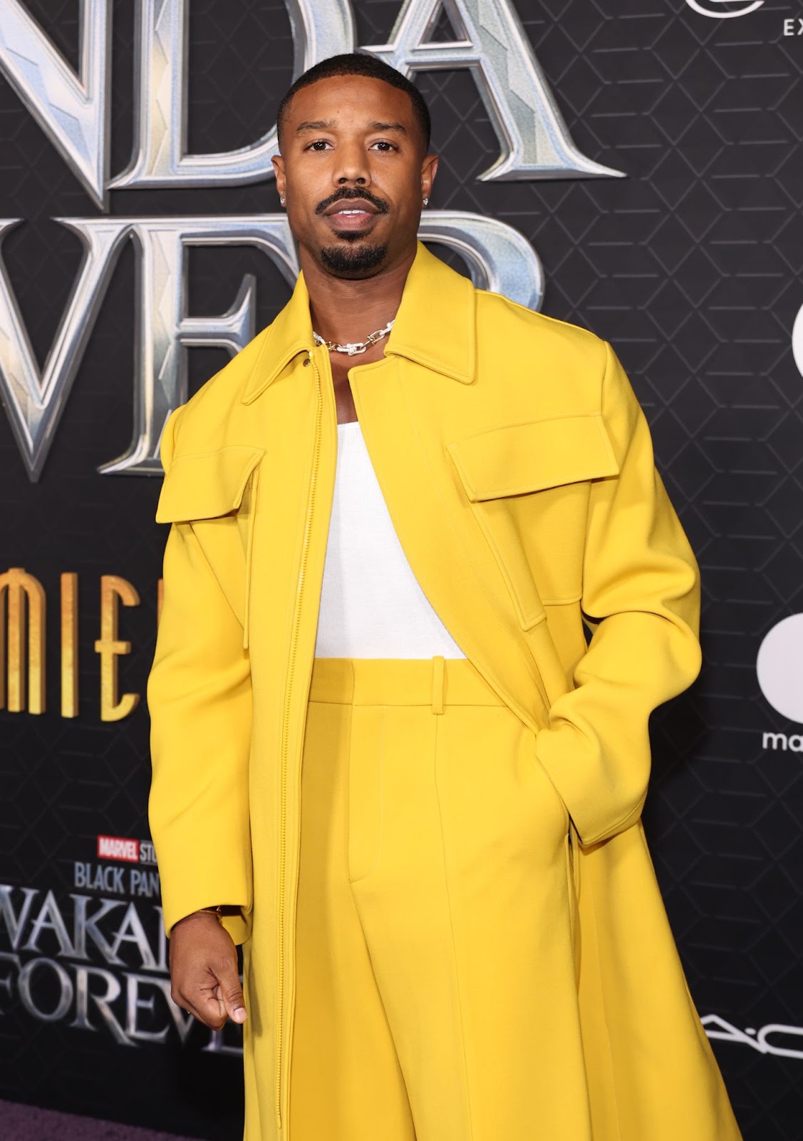 Michael B. Jordan en el estreno de "Black Panther: Wakanda Forever" el 26 de octubre de 2022, en Hollywood, California | Fuente: Getty Images