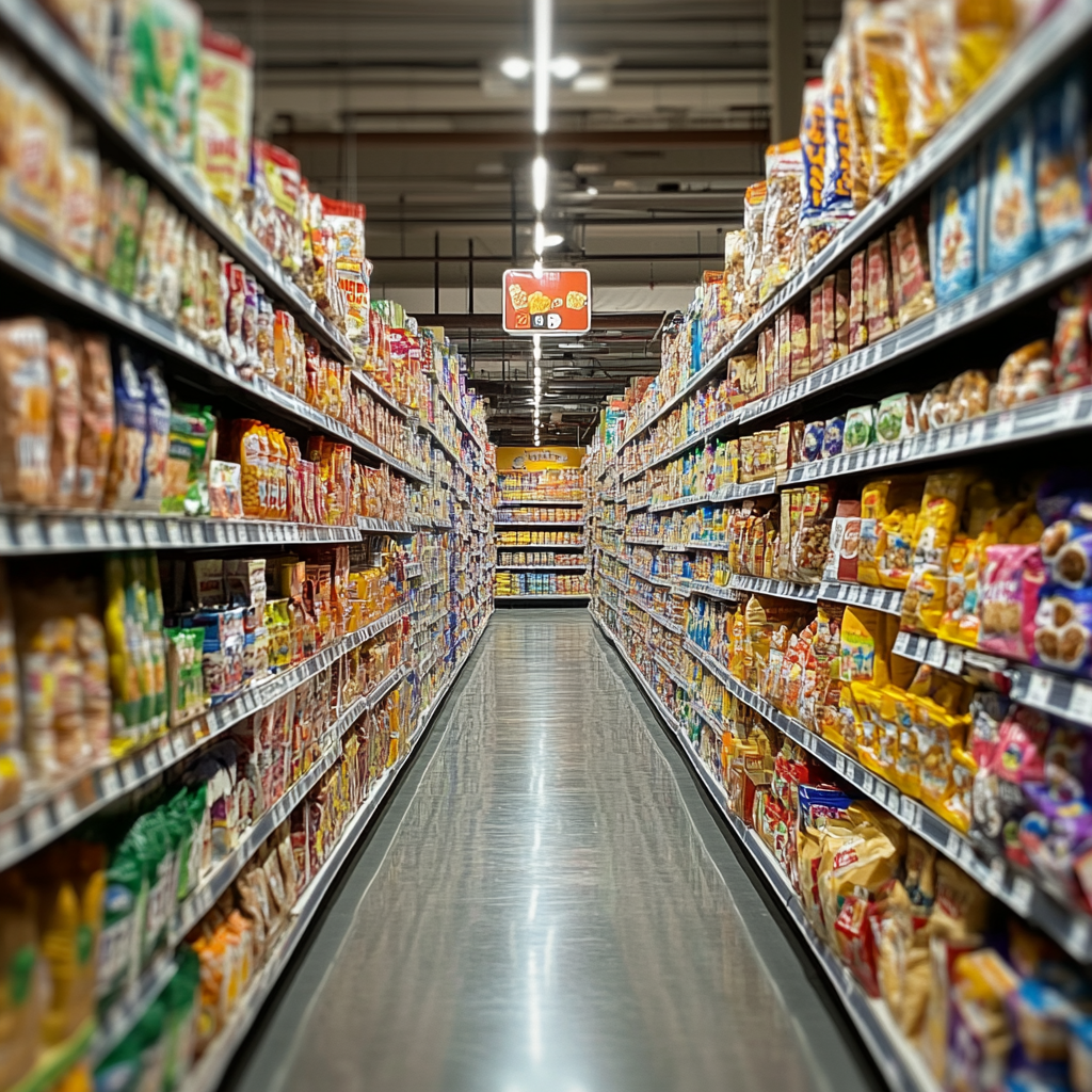Un pasillo en un supermercado | Fuente: Midjourney