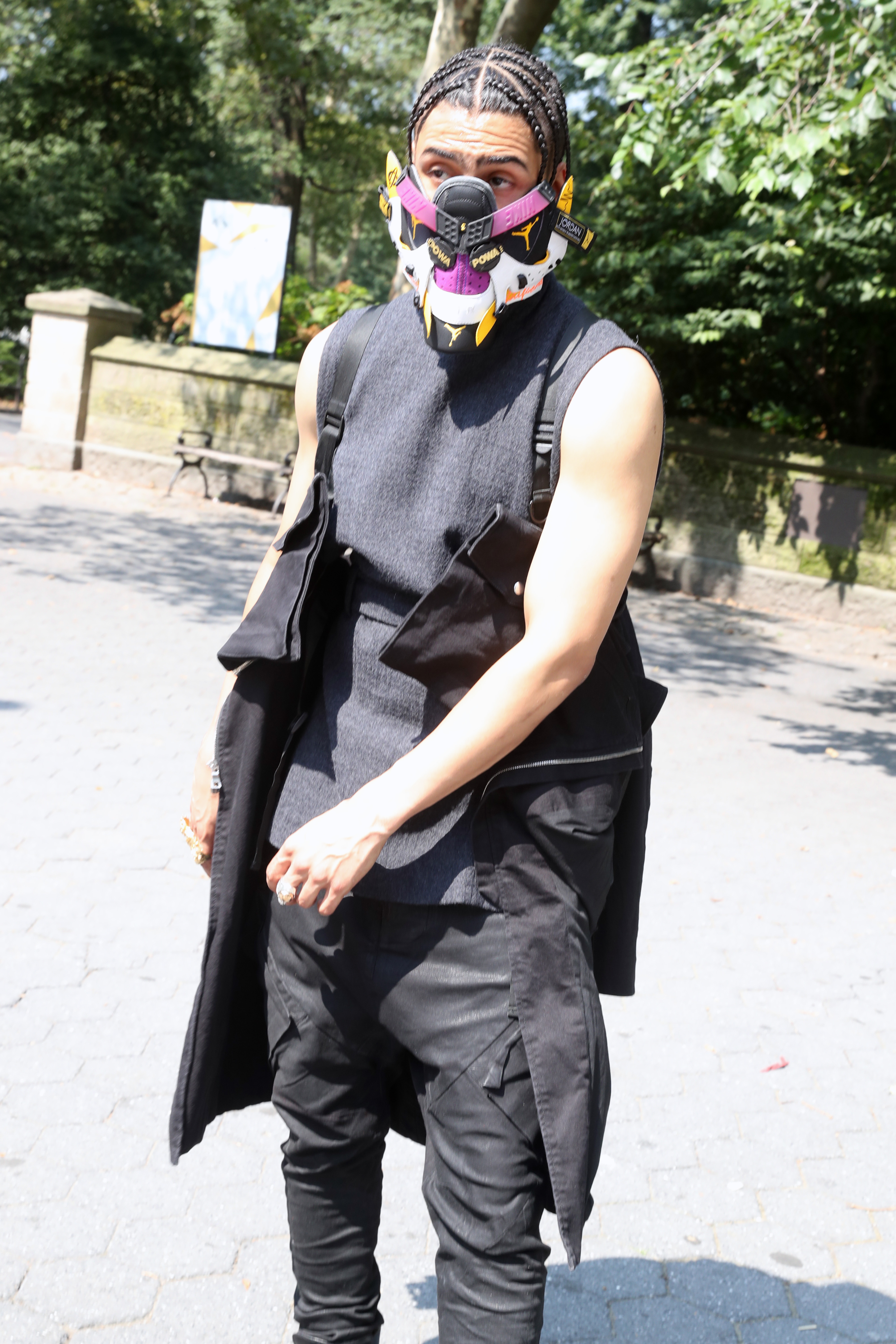 Quincy Brown visto en Central Park el 27 de agosto de 2021, en Nueva York. | Fuente: Getty Images