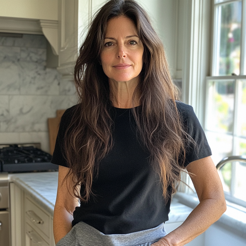Una mujer de pie en una cocina | Fuente: Midjourney