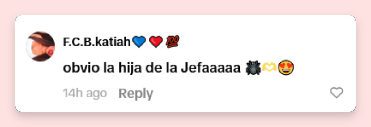 Comentario de una persona sobre Inti, la hija de Cazzu con Christian Nodal | Fuente: TikTok/lagritona1