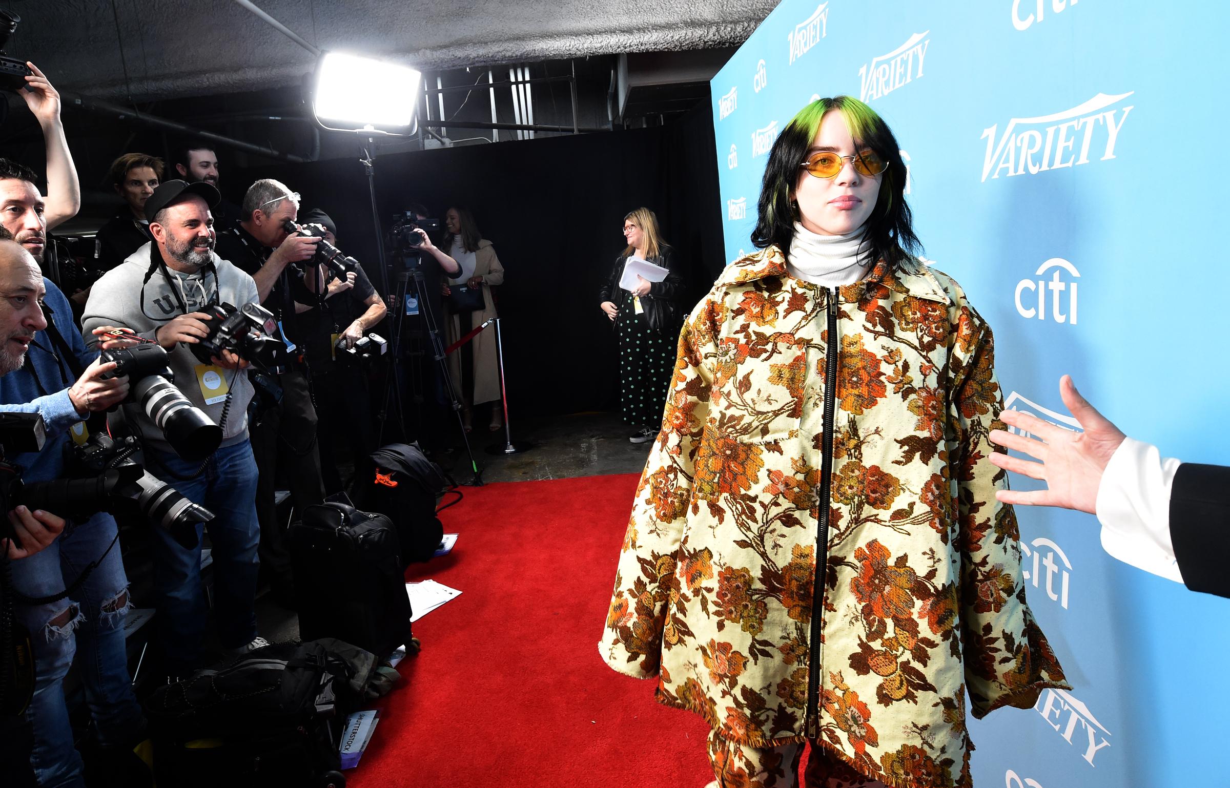 Billie Eilish en el Variety Hitmakers Brunch, en Los Ángeles el 7 de diciembre de 2019 | Fuente: Getty Images