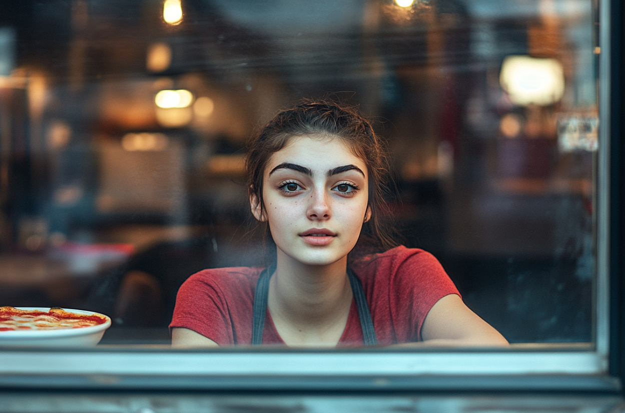 Una mujer mirando por una ventana | Fuente: Midjourney