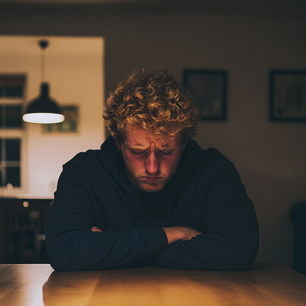 Un primer plano de un hombre emocionado | Fuente: Midjourney