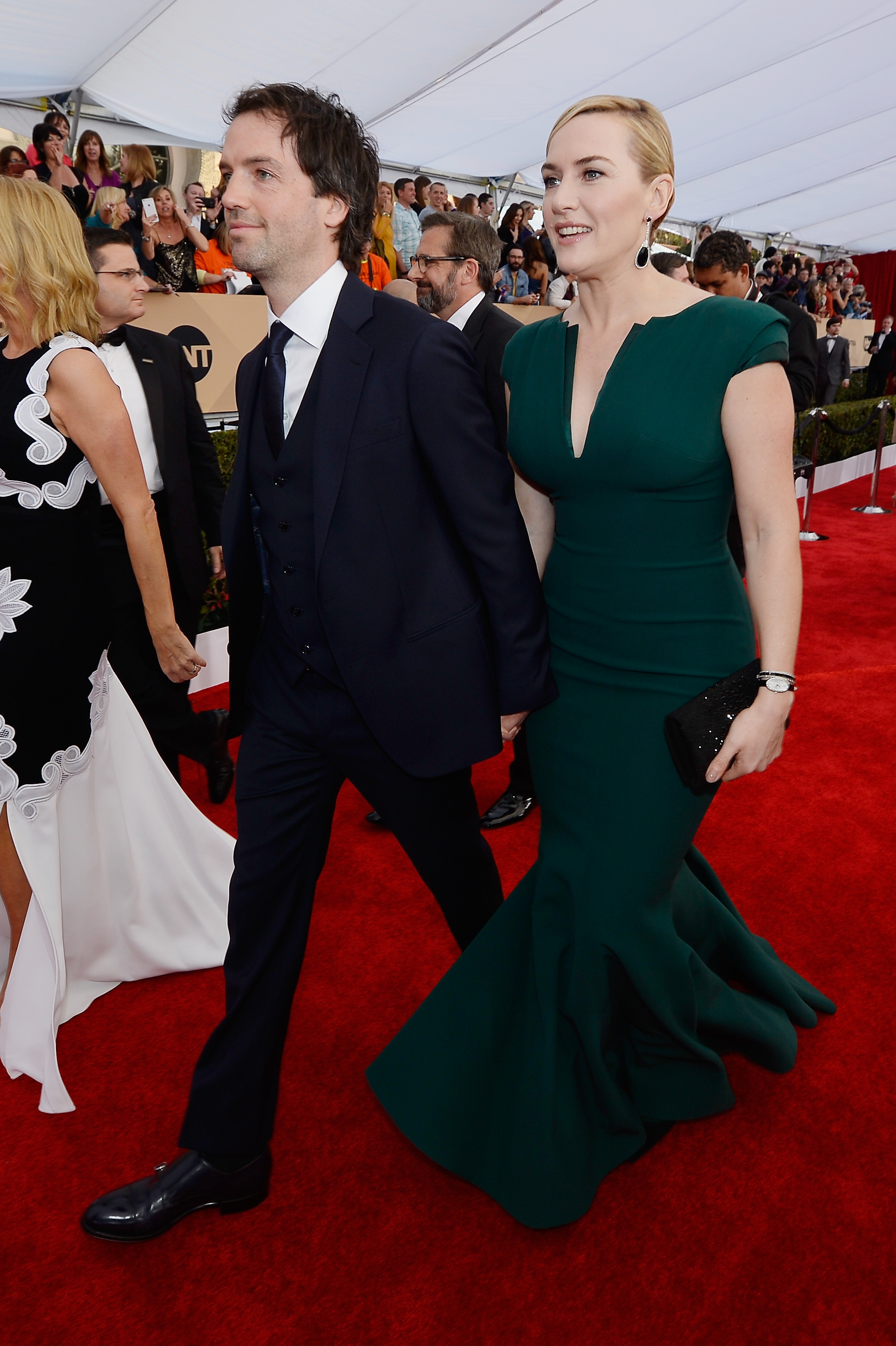Kate Winslet y Ned Rocknroll asisten a la 22ª entrega anual de los Screen Actors Guild Awards en The Shrine Auditorium el 30 de enero de 2016 en Los Ángeles, California | Foto: Getty Images