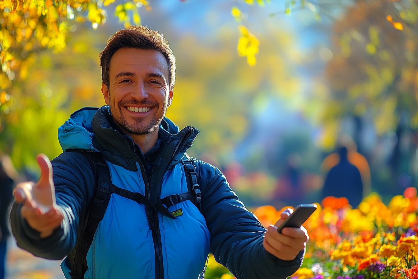 Un hombre sosteniendo su teléfono | Fuente: Midjourney