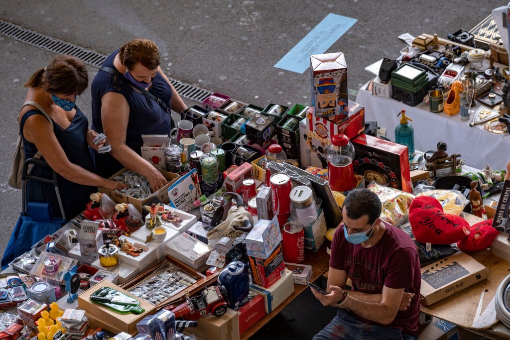 Mercado Los Encantes, Barcelona, España, junio 2020. | Foto: Getty Images