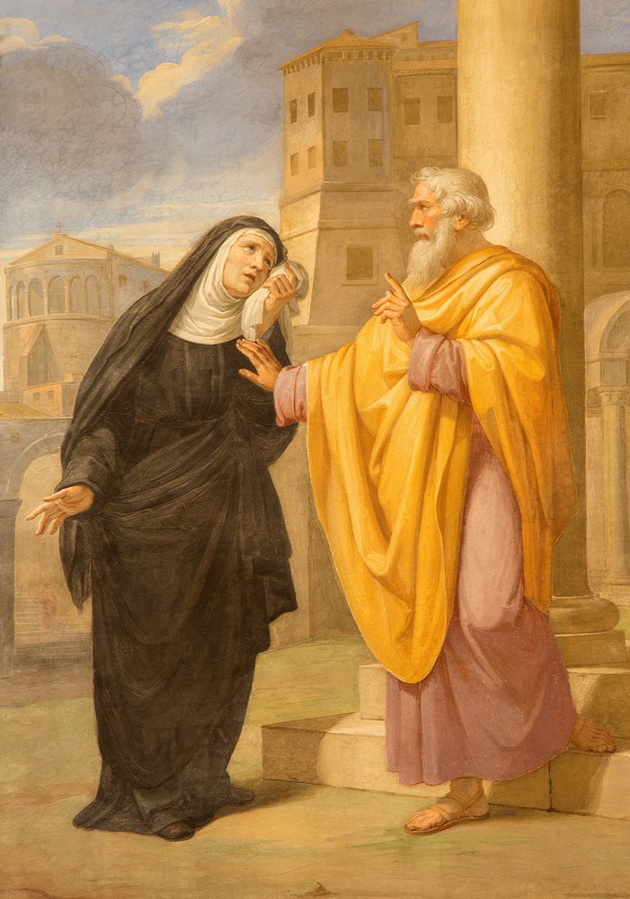 Fresco de San Agustín y su madre Santa Mónica en la Basílica de San Agustín.| Fuente: Shuttertsock