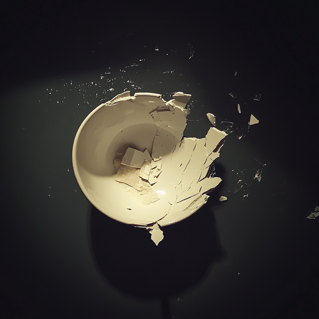 Una taza rota | Fuente: Midjourney