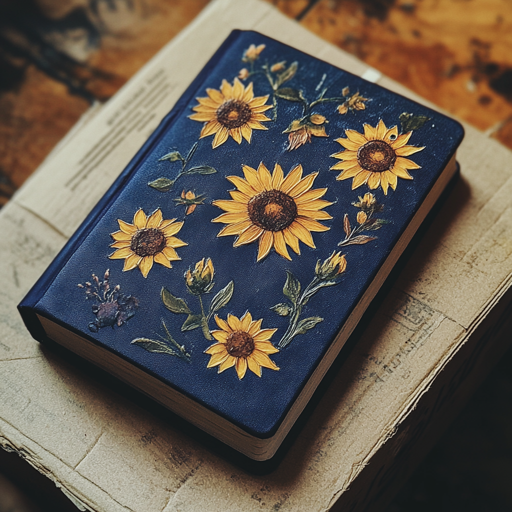 Un diario con flores | Fuente: Midjourney