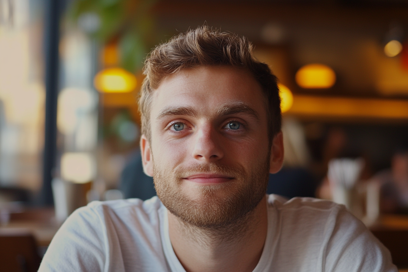 Un hombre en un restaurante | Fuente: Midjourney