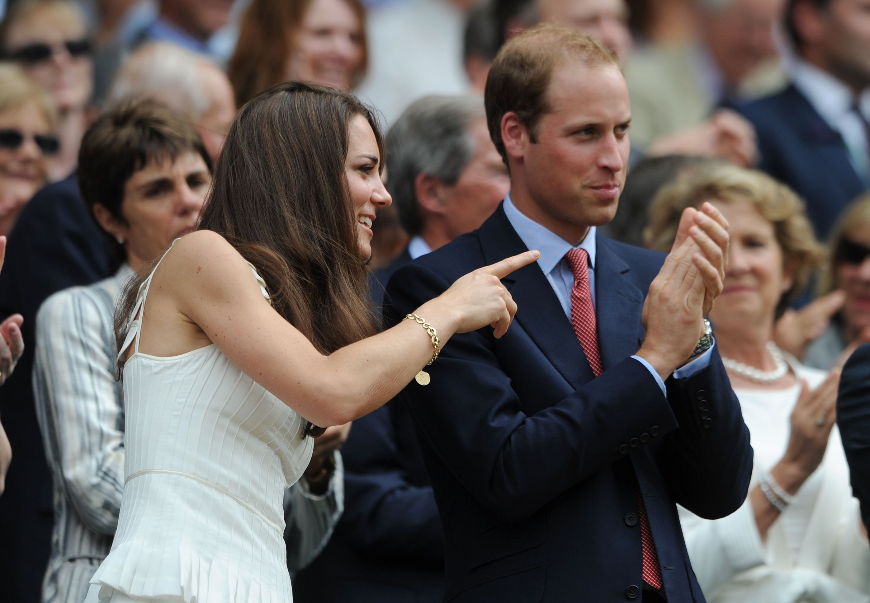 Los duques de Cambridge en Londres, durante el séptimo juego de Wimbledon 2011. │Foto: Getty Images