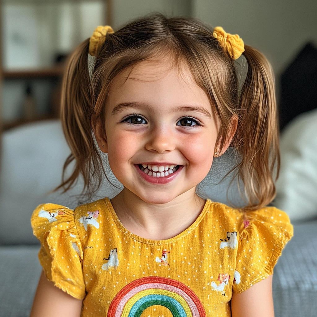 Una niña con un vestido amarillo | Fuente: Midjourney