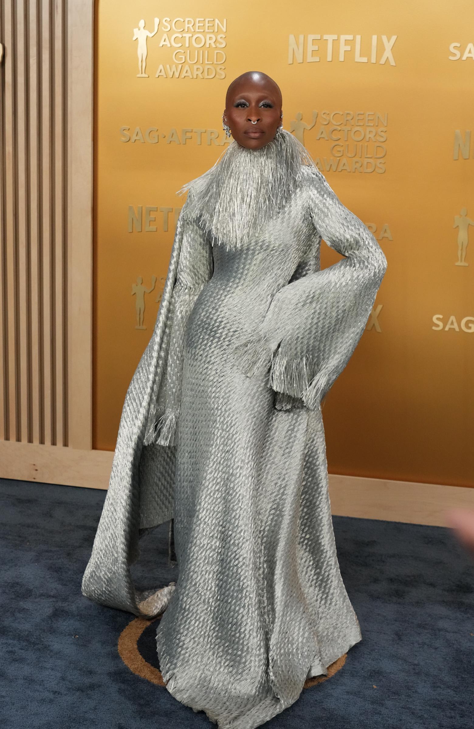 Cynthia Erivo en los 2025 Screen Actors Guild Awards en el Shrine Auditorium and Expo Hall el 23 de febrero en Los Ángeles, California. | Fuente: Getty Images