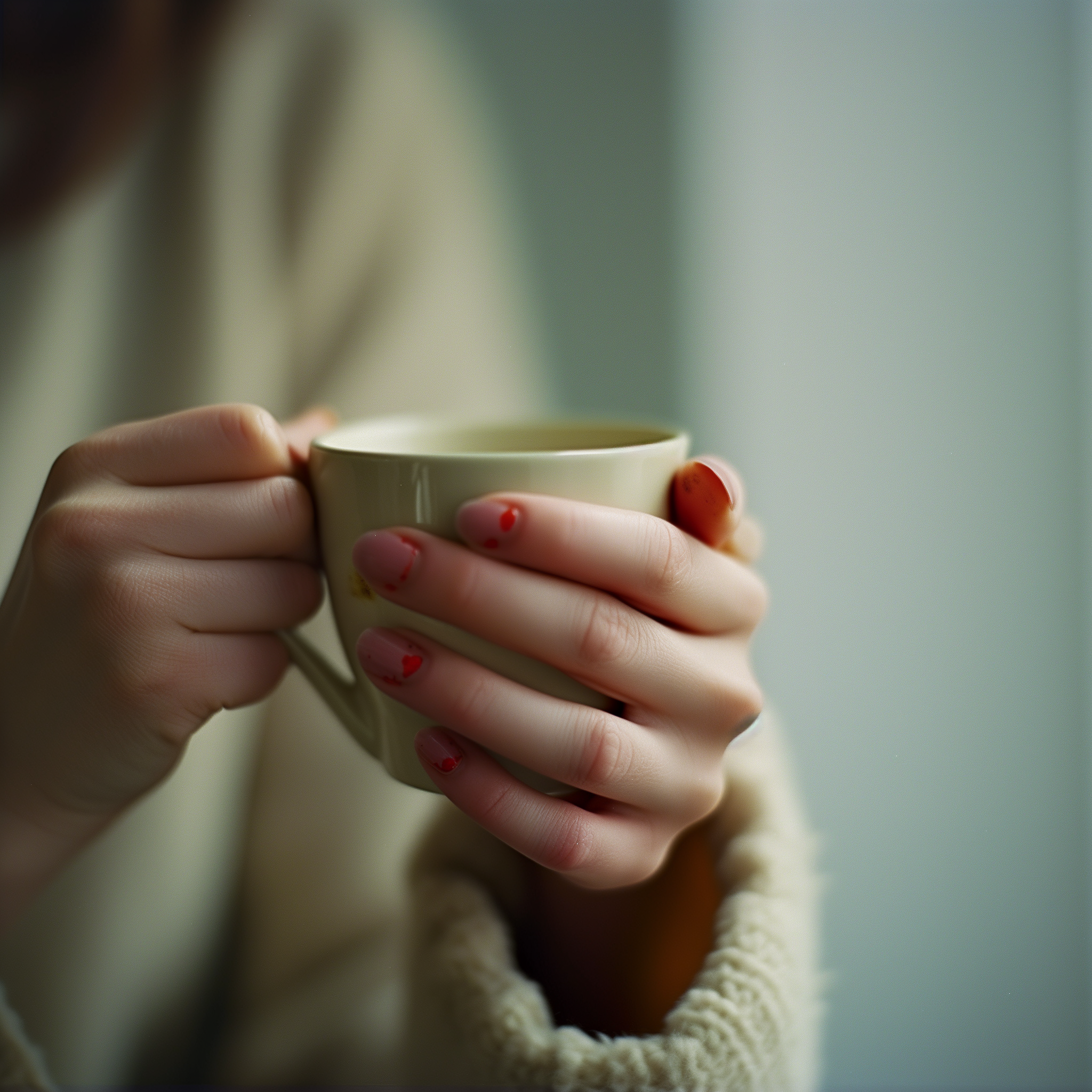 Una mujer con una taza en la mano | Fuente: Midjourney