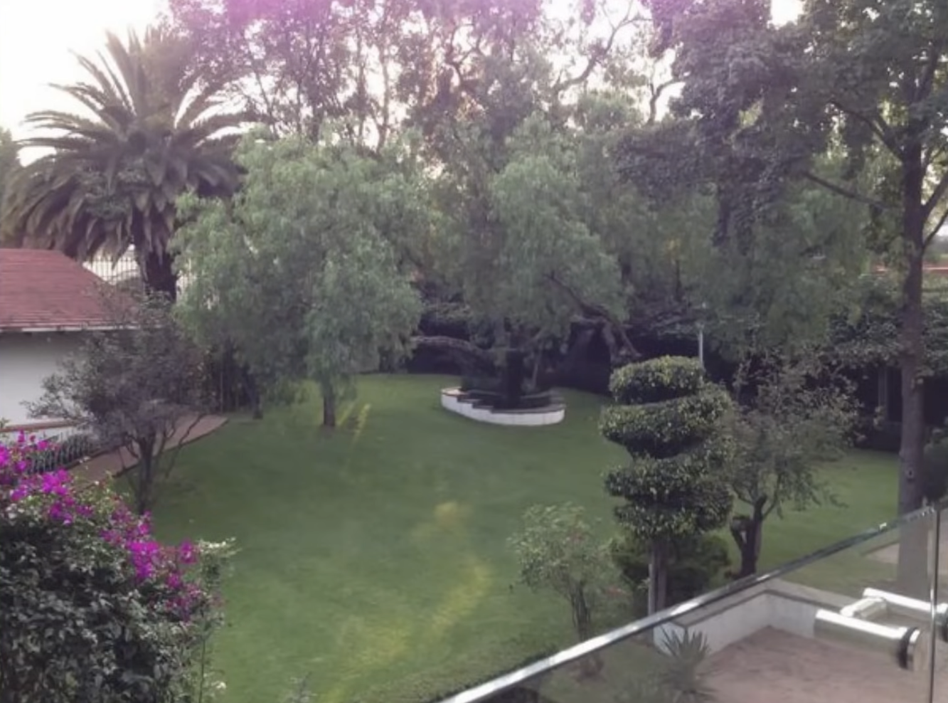 Jardín en la mansión de Maribel Guardia en Ciudad de México | Fuente: youtube.com/Eduardo Rodríguez - Vlogs & Podcast