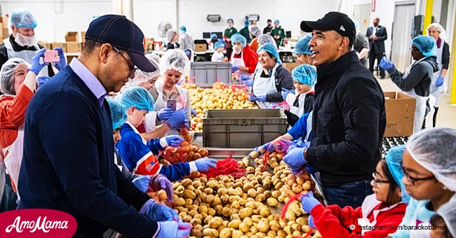 Barack Obama celebra semana de Acción de Gracias cocinando en un refugio, alegrando a voluntarios