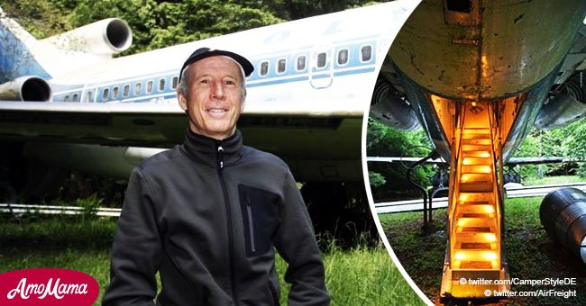 Hombre convirtió un Boeing real en una casa de ensueño en el bosque, y se ve increíble por dentro