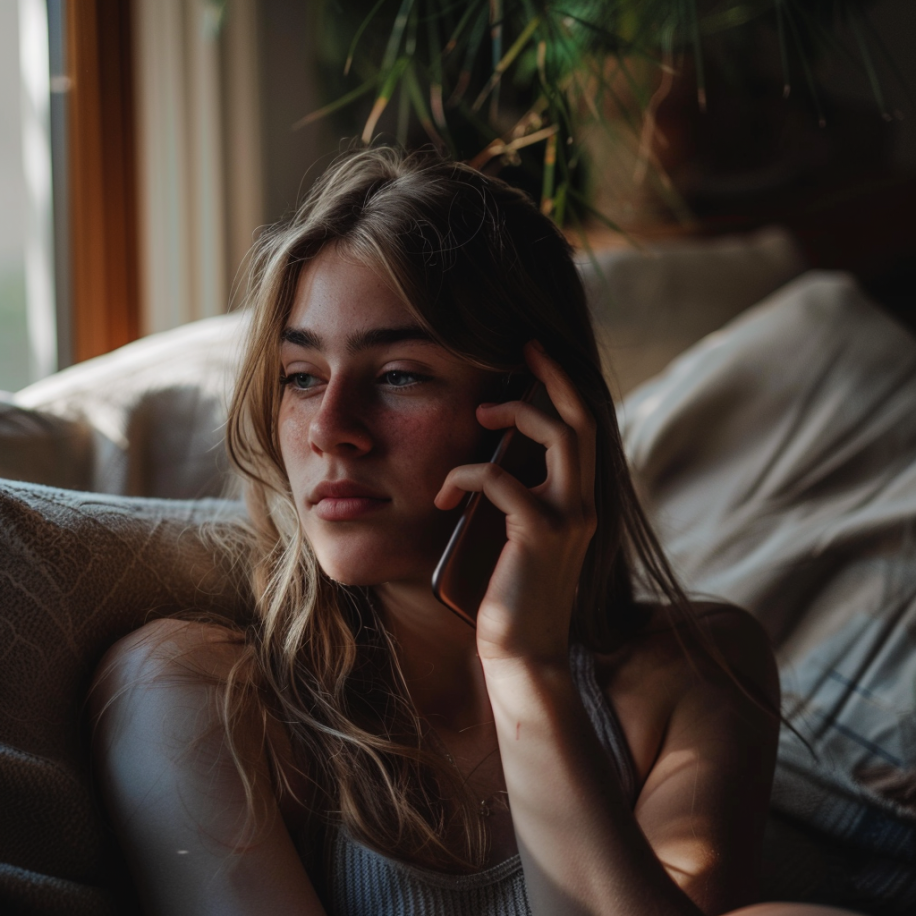 Una mujer hablando por teléfono | Fuente: Midjourney