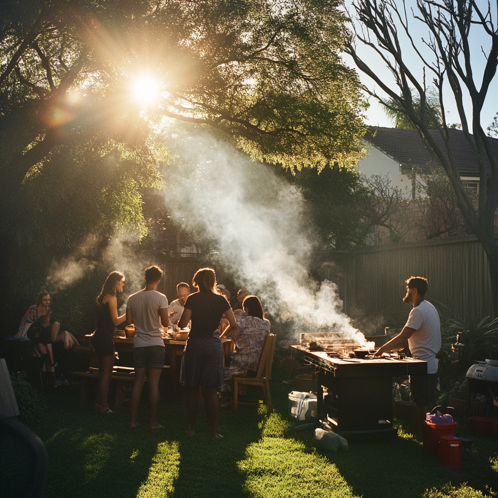 Gente haciendo una barbacoa | Fuente: Midjourney