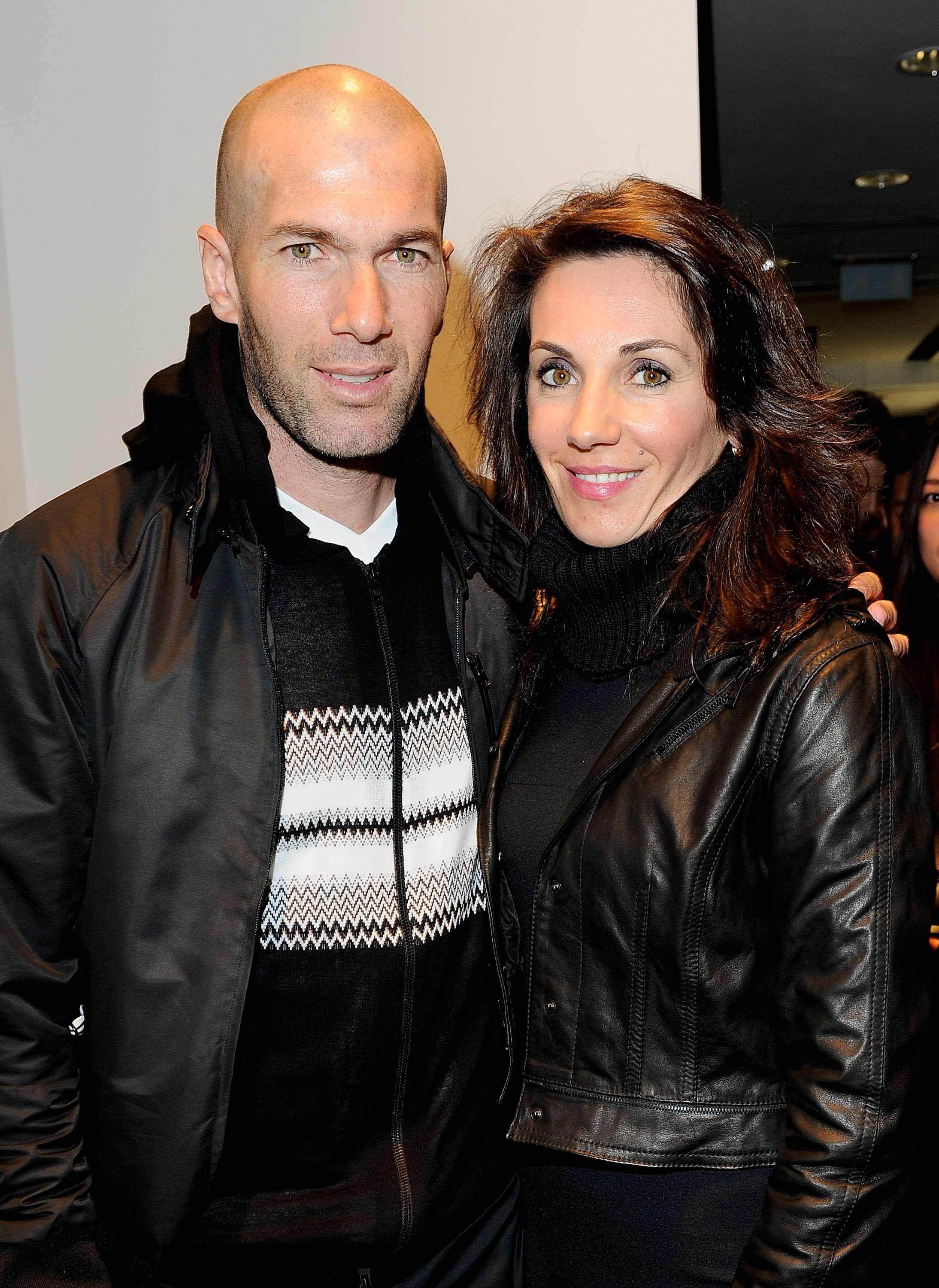 Zinedine Zidane y Veronique Fernández, el 10 de marzo de 2011 en Londres. | Foto: Getty Images