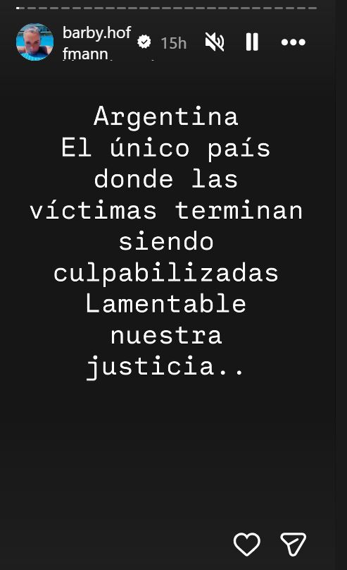 De las historias de Bárbara Hoffmann, hija de Sergio Denis | Fuente: Instagram/barby.hoffmann