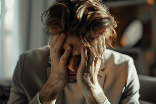 Un hombre estresado | Fuente: Midjourney