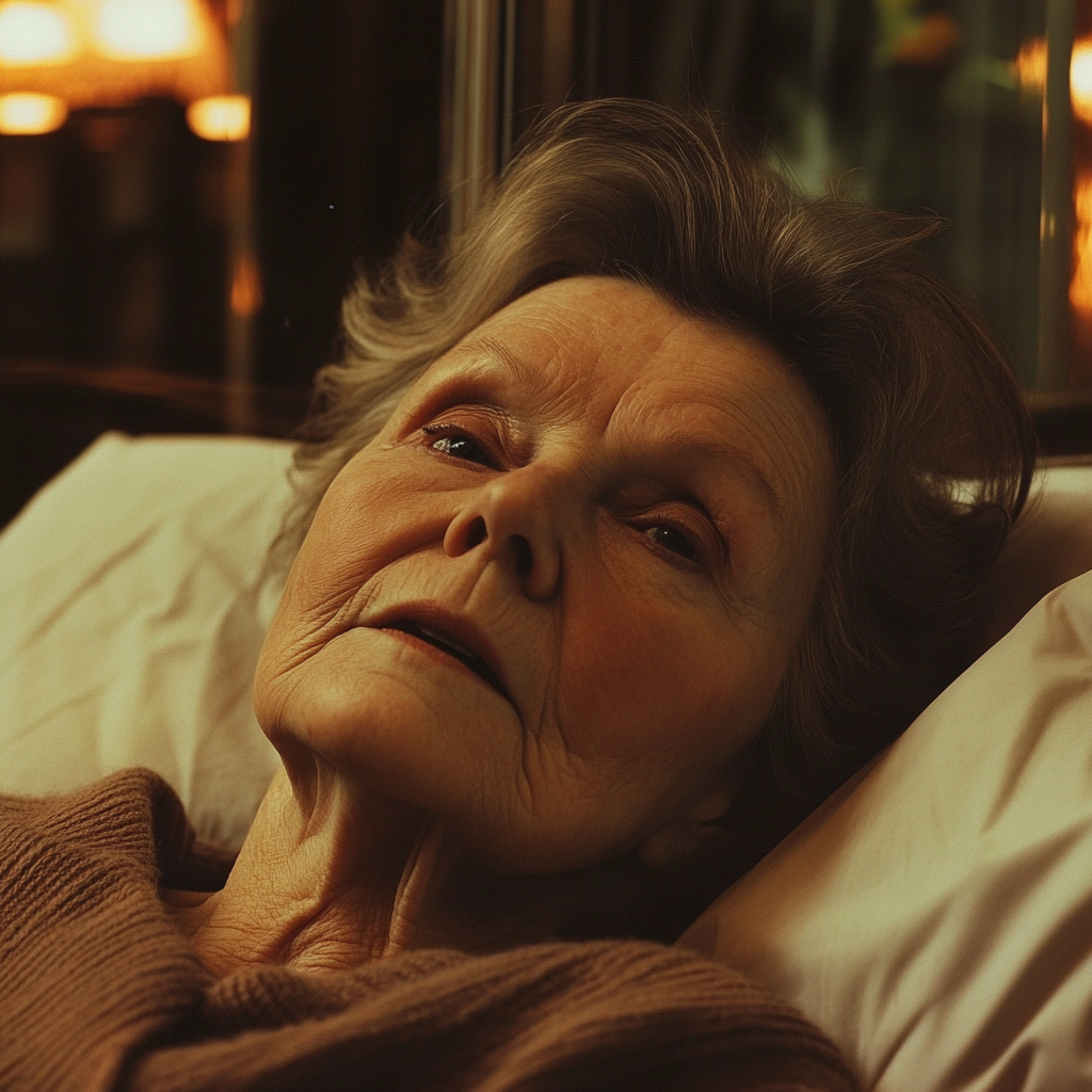 Una señora mayor en una cama de hospital | Fuente: Midjourney