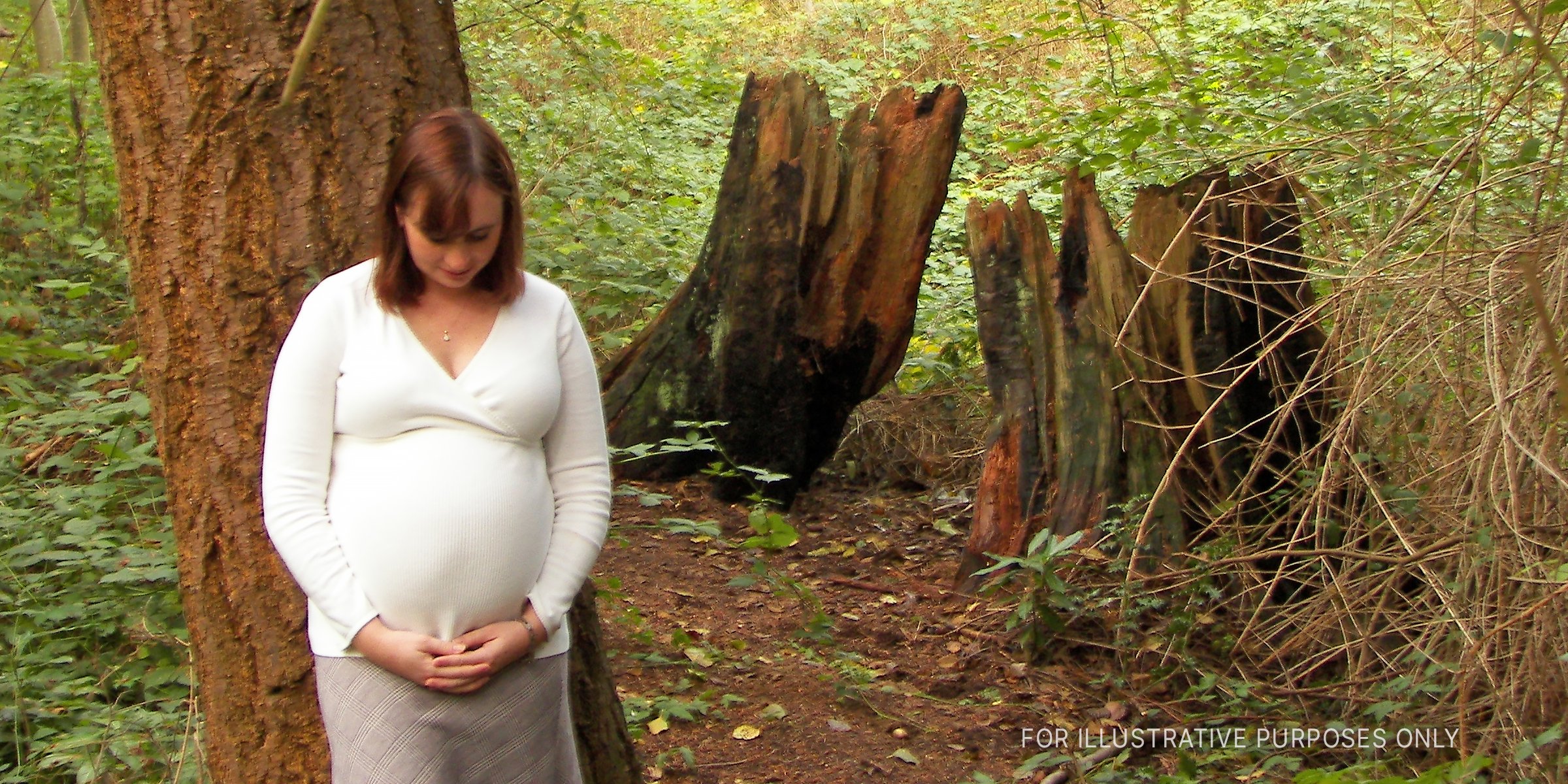 Mujer embarazada en el bosque. | Fuente: Flickr.com/Technomancy (CC BY-SA 2.0)