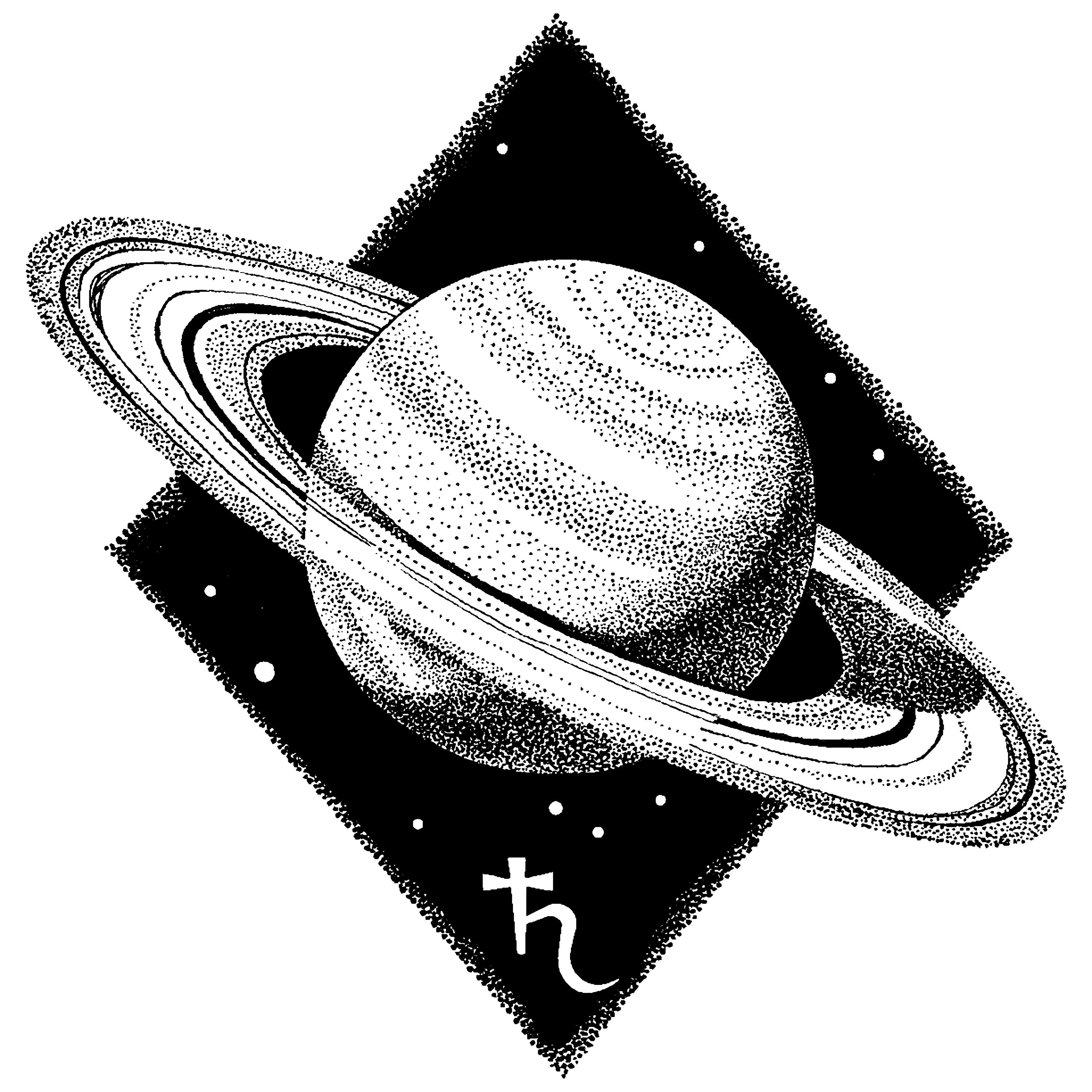 Planeta y símbolo de Saturno || Fuente: Shutterstock