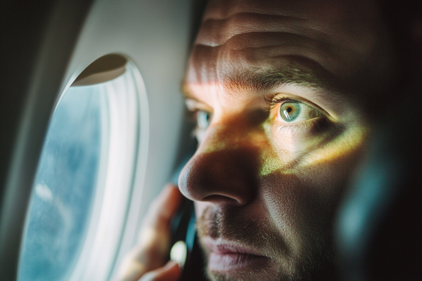 Primer plano de un hombre hablando por teléfono | Fuente: Midjourney