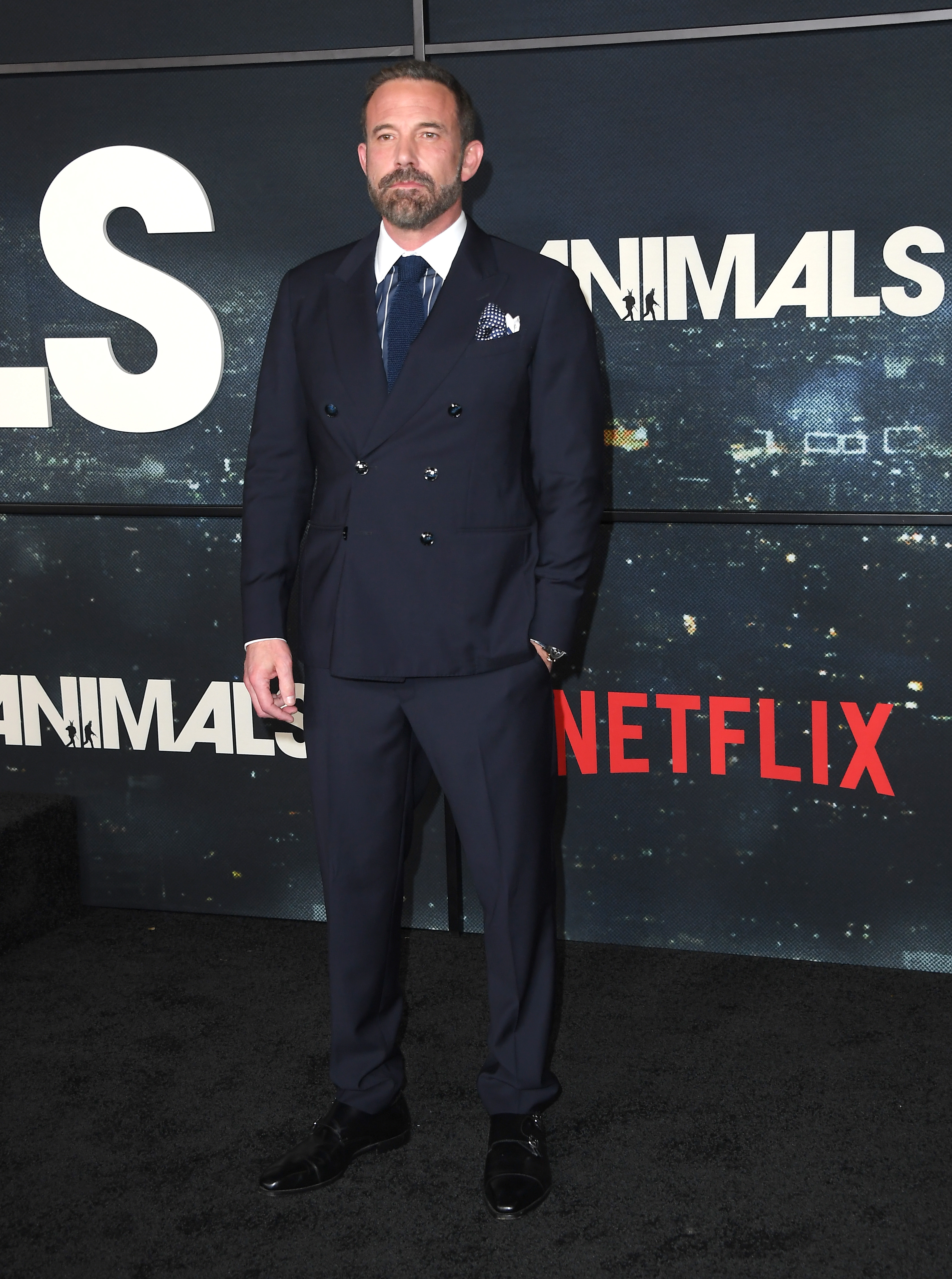 Ben Affleck llega al estreno mundial de "Animals", de Netflix, en el Westwood Village Theater el 1 de octubre de 2026. | Fuente: Getty Images