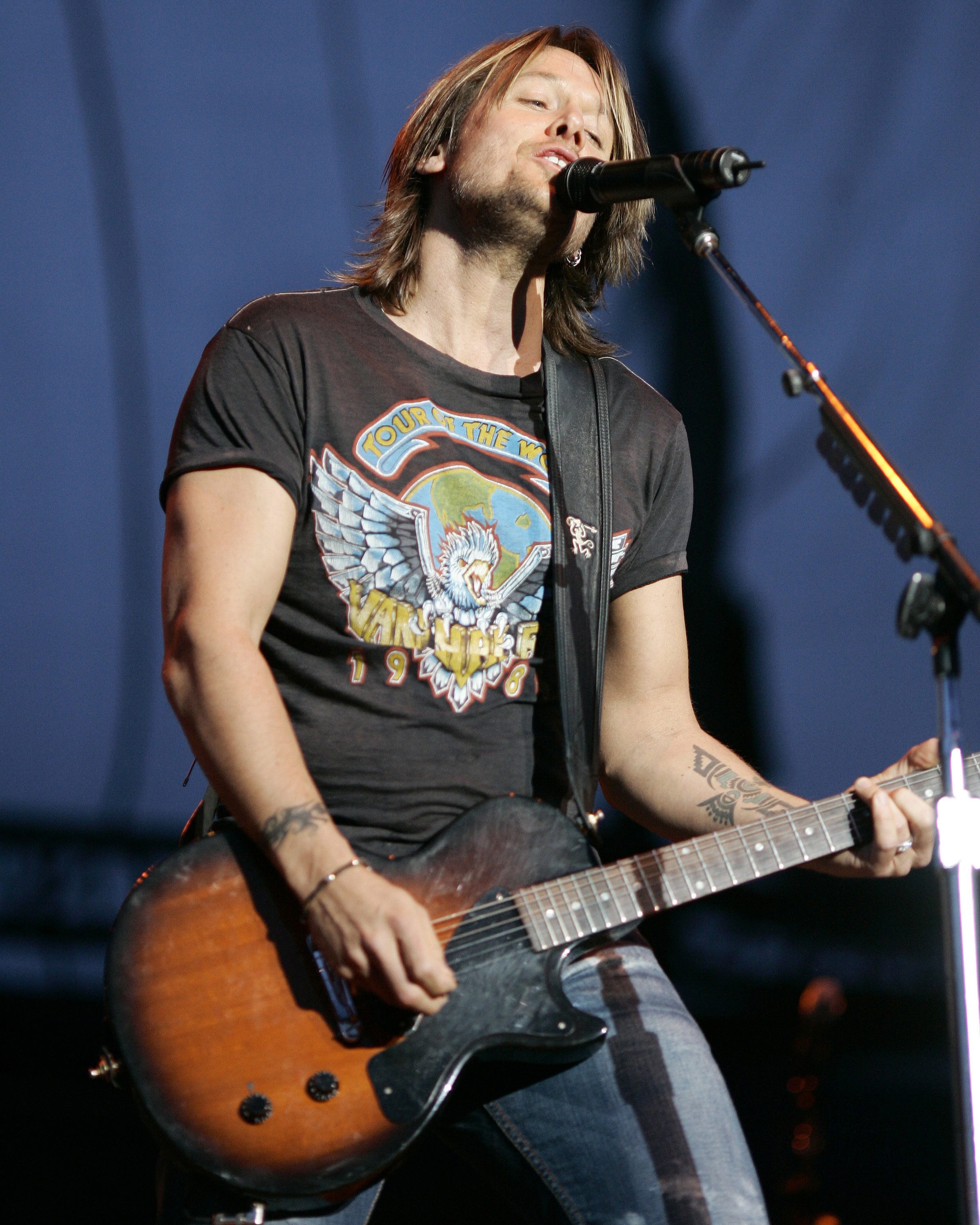 Keith Urban durante el Rock n The Rally - Día 1 en Sturgis, Dakota del Sur, el 6 de agosto de 2006. | Fuente: Getty Images