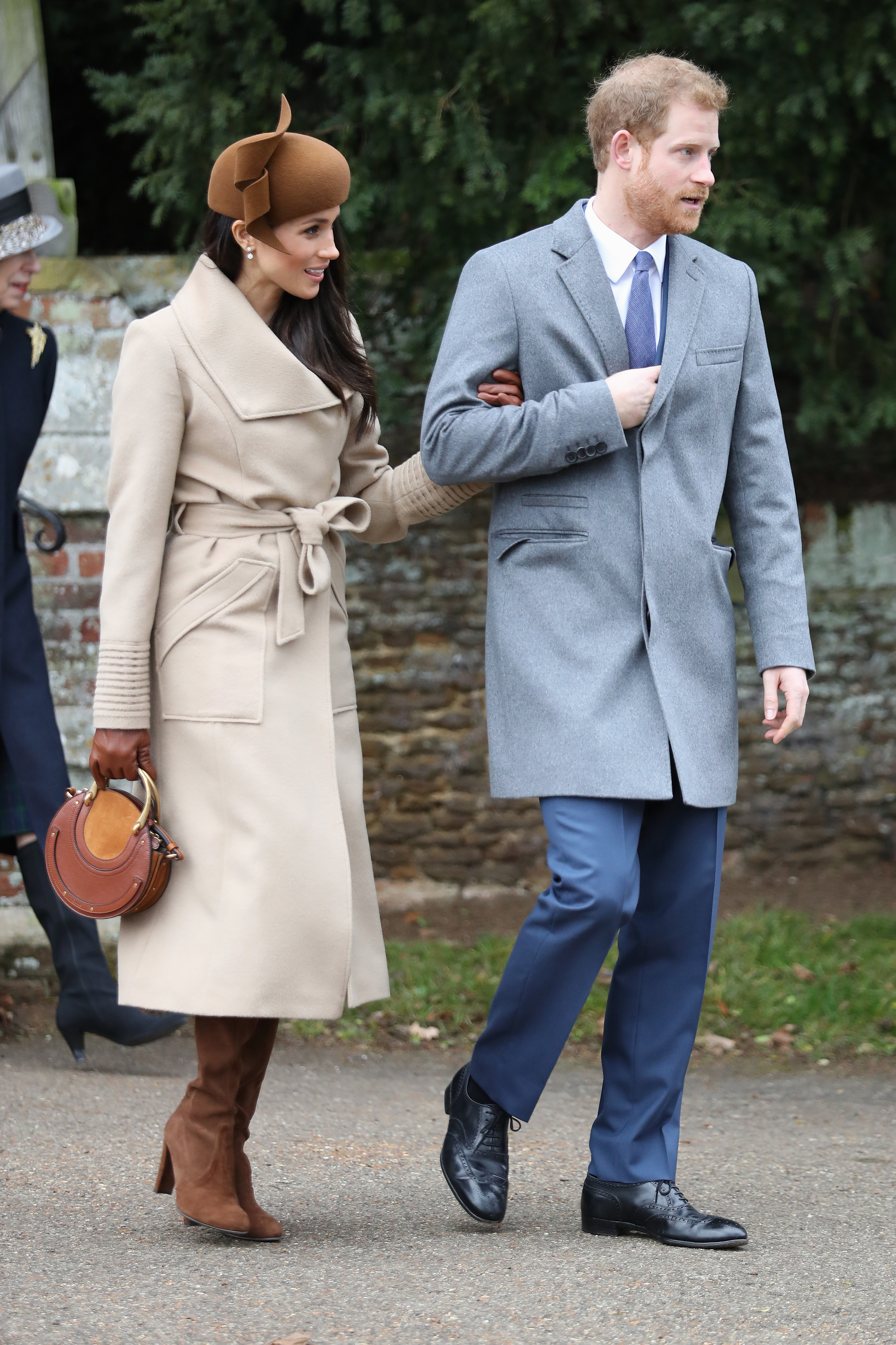 Meghan Markle y el príncipe Harry asisten al servicio religioso del Día de Navidad el 25 de diciembre de 2017, en King's Lynn, Inglaterra | Fuente: Getty Images